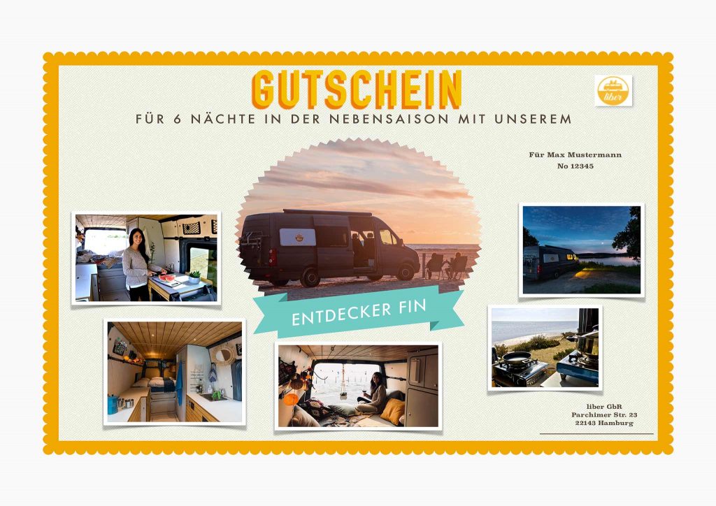 Geschenkidee 2021 🎁 Gutschein für coolen Campingtrip im Bulli